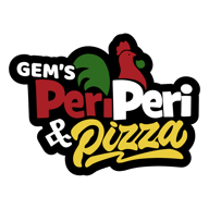 Gems Peri Peri & Pizza logo.